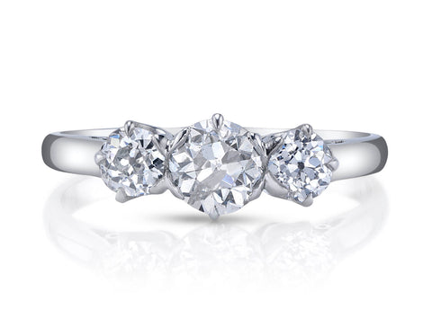 Paraiba Tourmaline and Diamond Halo Ring in Platinum