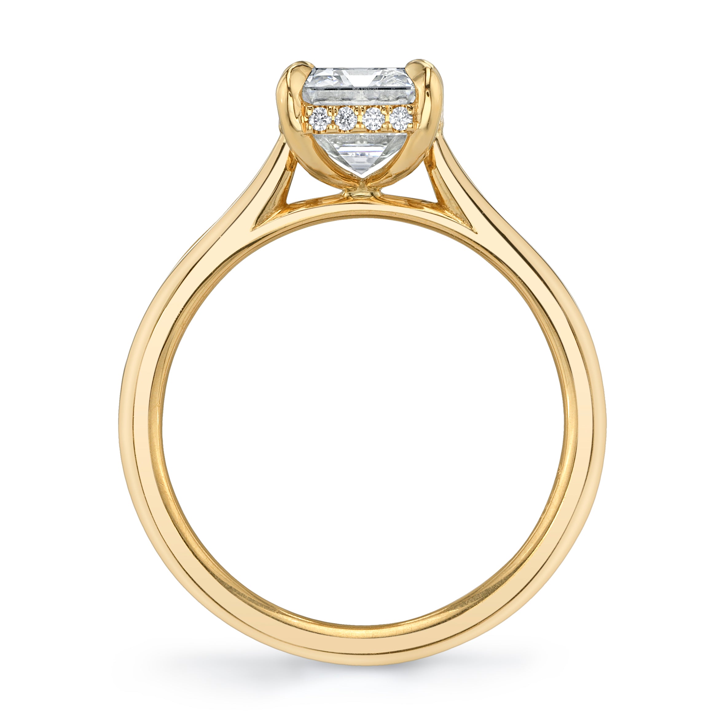 Emerald Cut Diamond Solitaire Engagement Ring