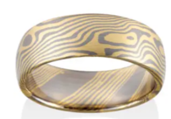 Sapphire and White Gold Men's Wedding Band