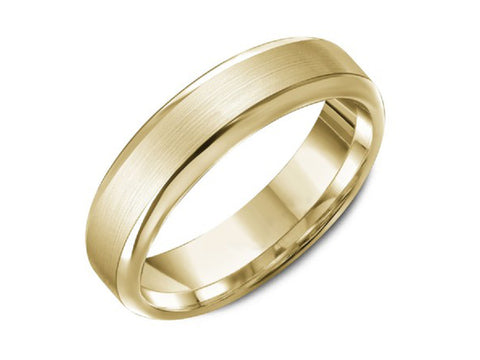 18K White Gold Men's Wedding Band