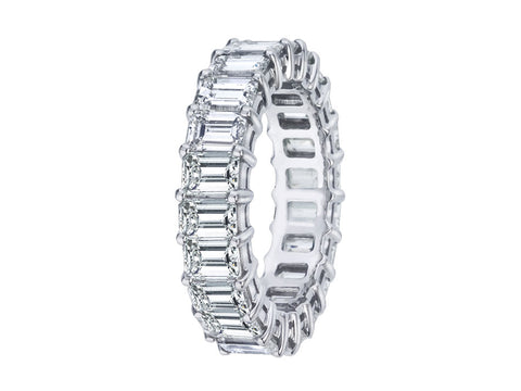 Round Brilliant Diamond Eternity Wedding Band in White Gold