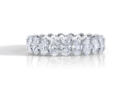 Oval Diamond Eternity Band in Platinum