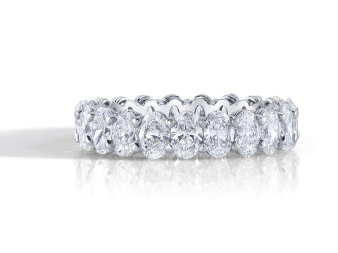 Round Brilliant Diamond Eternity Wedding Band in White Gold