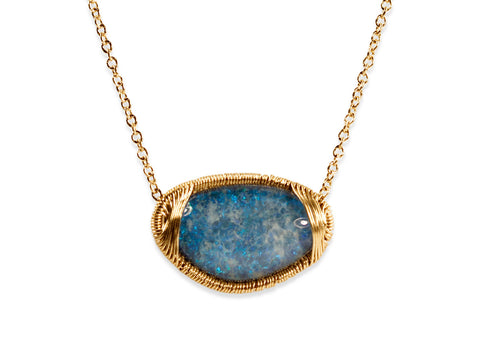 Petite Pavé Diamond Bar Necklace in Rose Gold