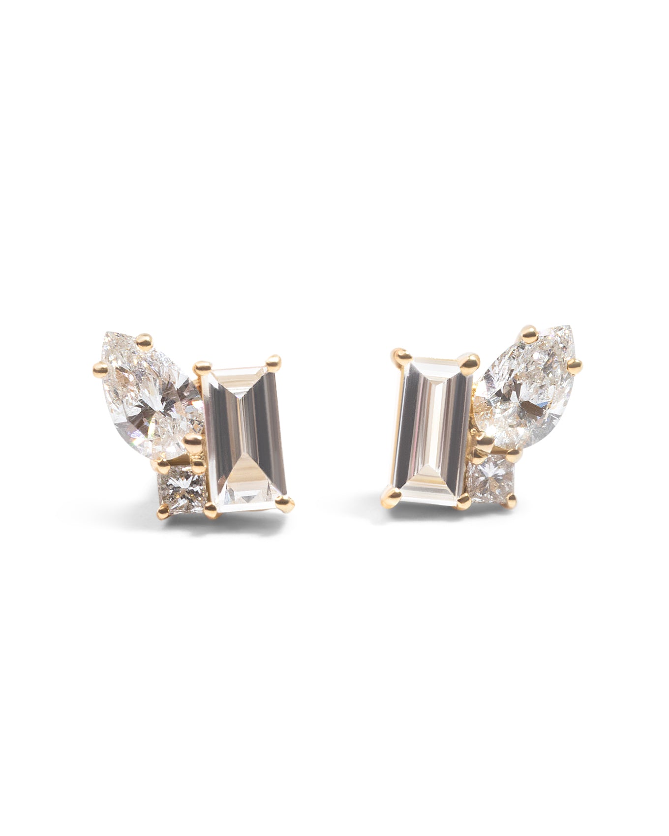 Diamond Trellis Stud Earrings