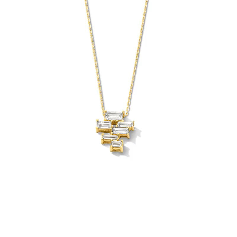 Baguette Diamond Pendant Necklace
