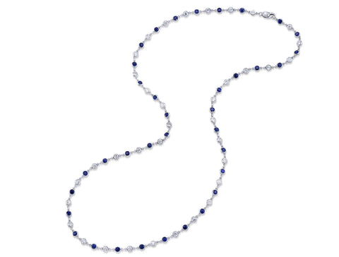 "Inside-Outside" Diamond Hoop Earrings in White Gold