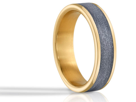 Platinum and 18K Red Gold Men's Wedding Band
