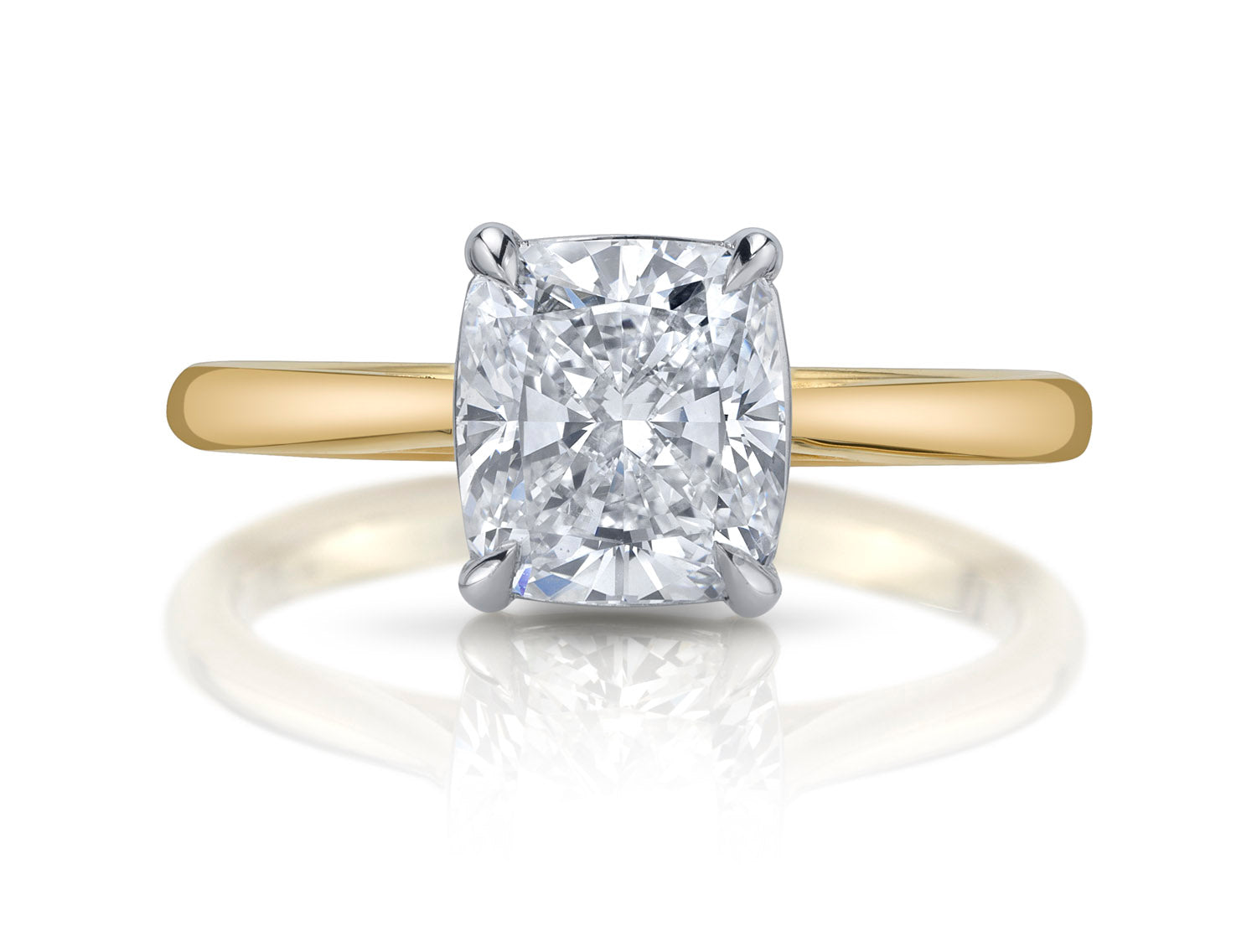 Cushion Diamond Solitaire Engagement Ring