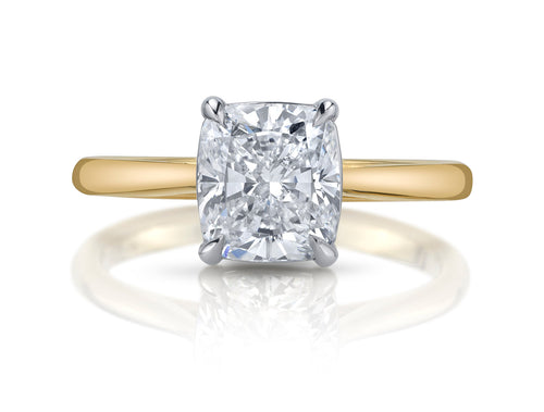 Cushion Diamond Solitaire Engagement Ring