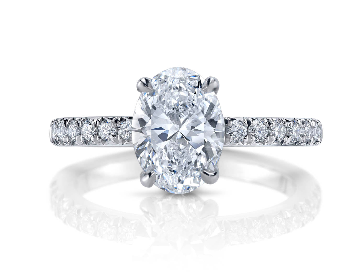 Oval Brilliant Diamond Engagement Ring