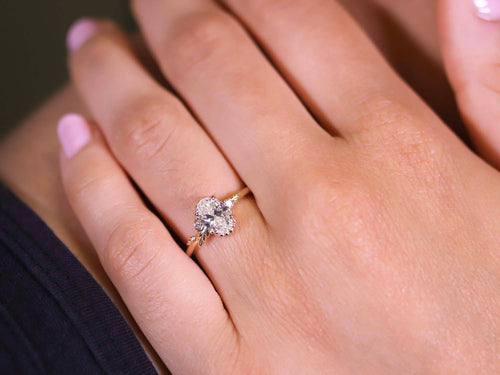 Oval Diamond Three-Stone Engagement Ring