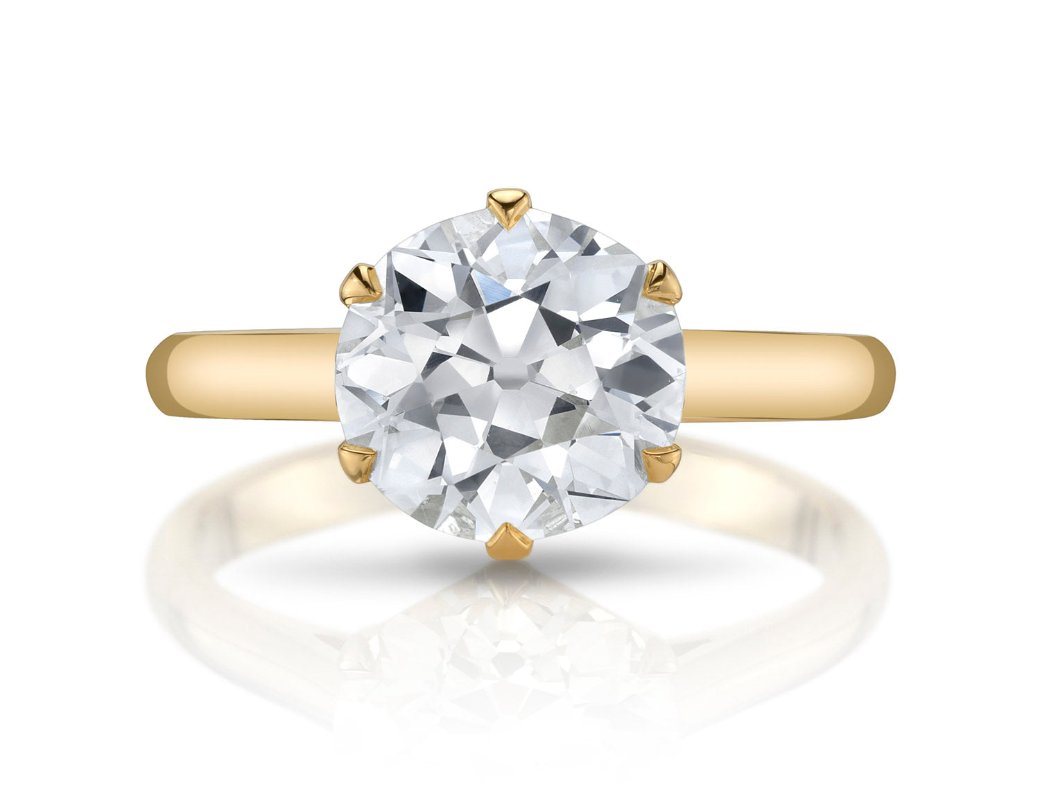 Vintage-Inspired Diamond Solitaire Engagement Ring