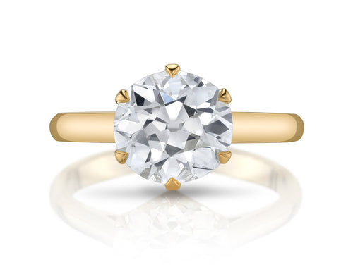Vintage-Inspired Diamond Solitaire Engagement Ring