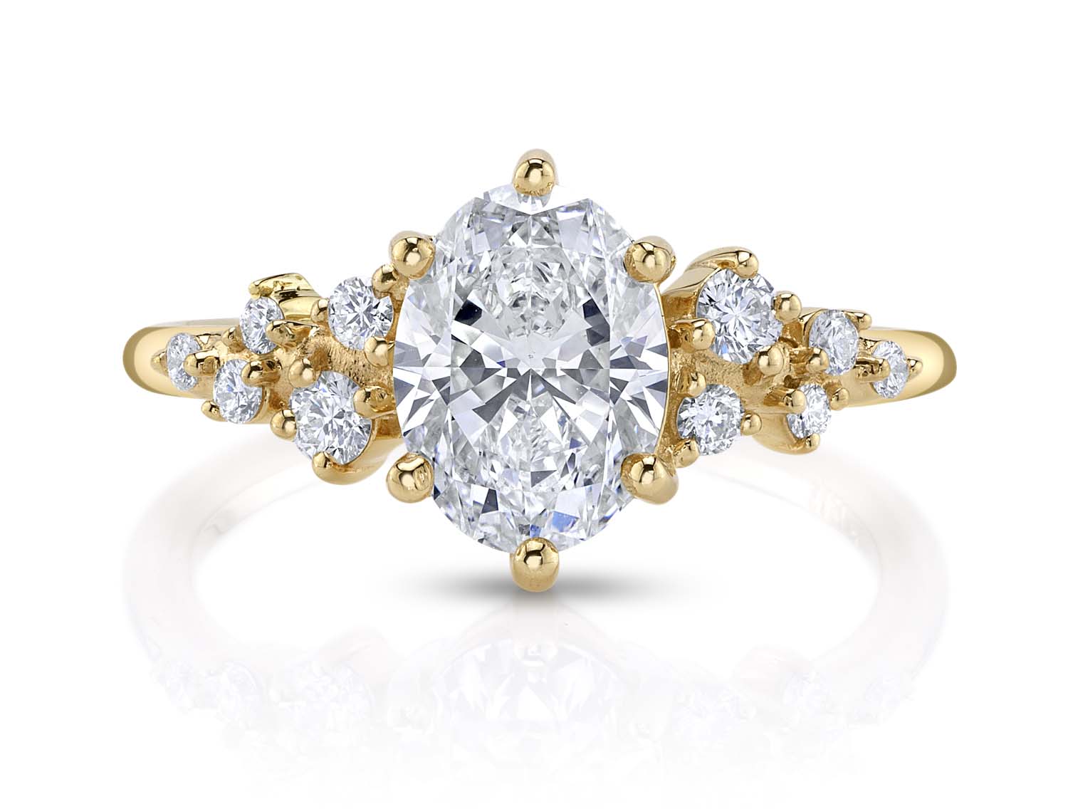 Oval Brilliant Diamond Engagement Ring