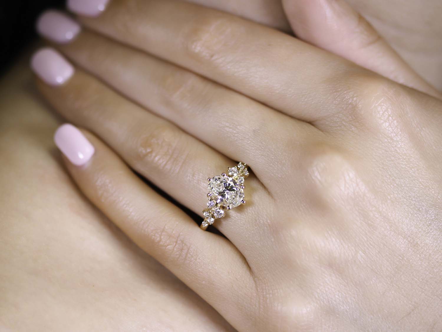 Oval Brilliant Diamond Engagement Ring
