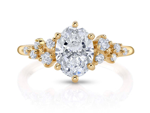 Oval Brilliant Diamond Engagement Ring