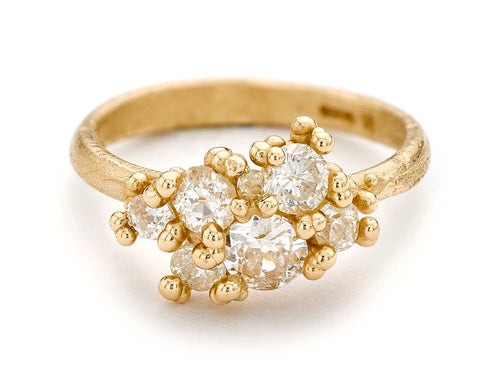 Antique Diamond Cluster Vintage-Inspired Ring