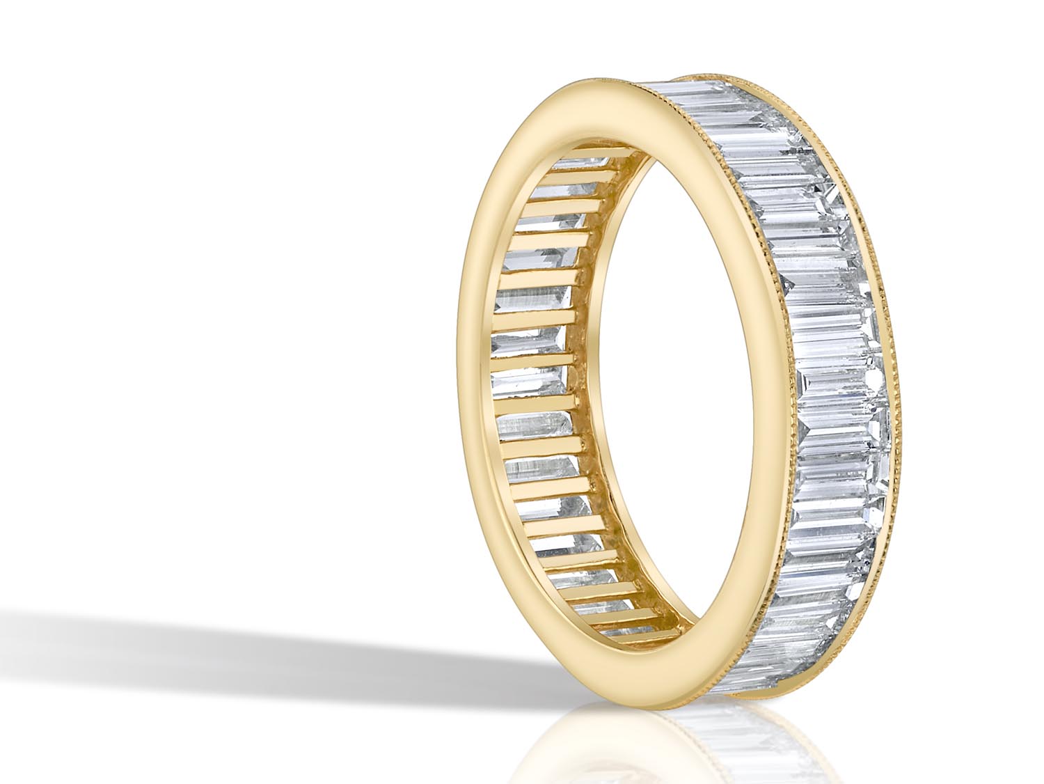Baguette Diamond Eternity Band in 18K Yellow Gold