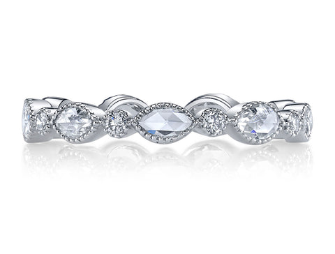 Rose Cut Diamond Wedding Band
