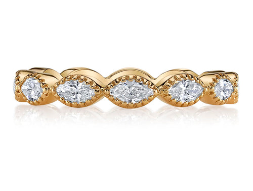 Marquise Diamond Band in 18K Yellow Gold