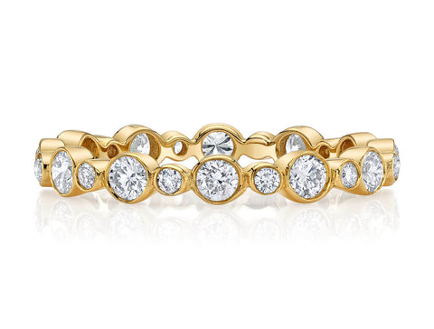 Rose Cut Diamond Wedding Band