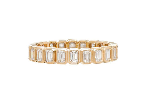 Emerald Cut Diamond Eternity Band in Platinum