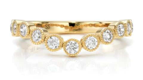 Rose Cut Diamond Wedding Band