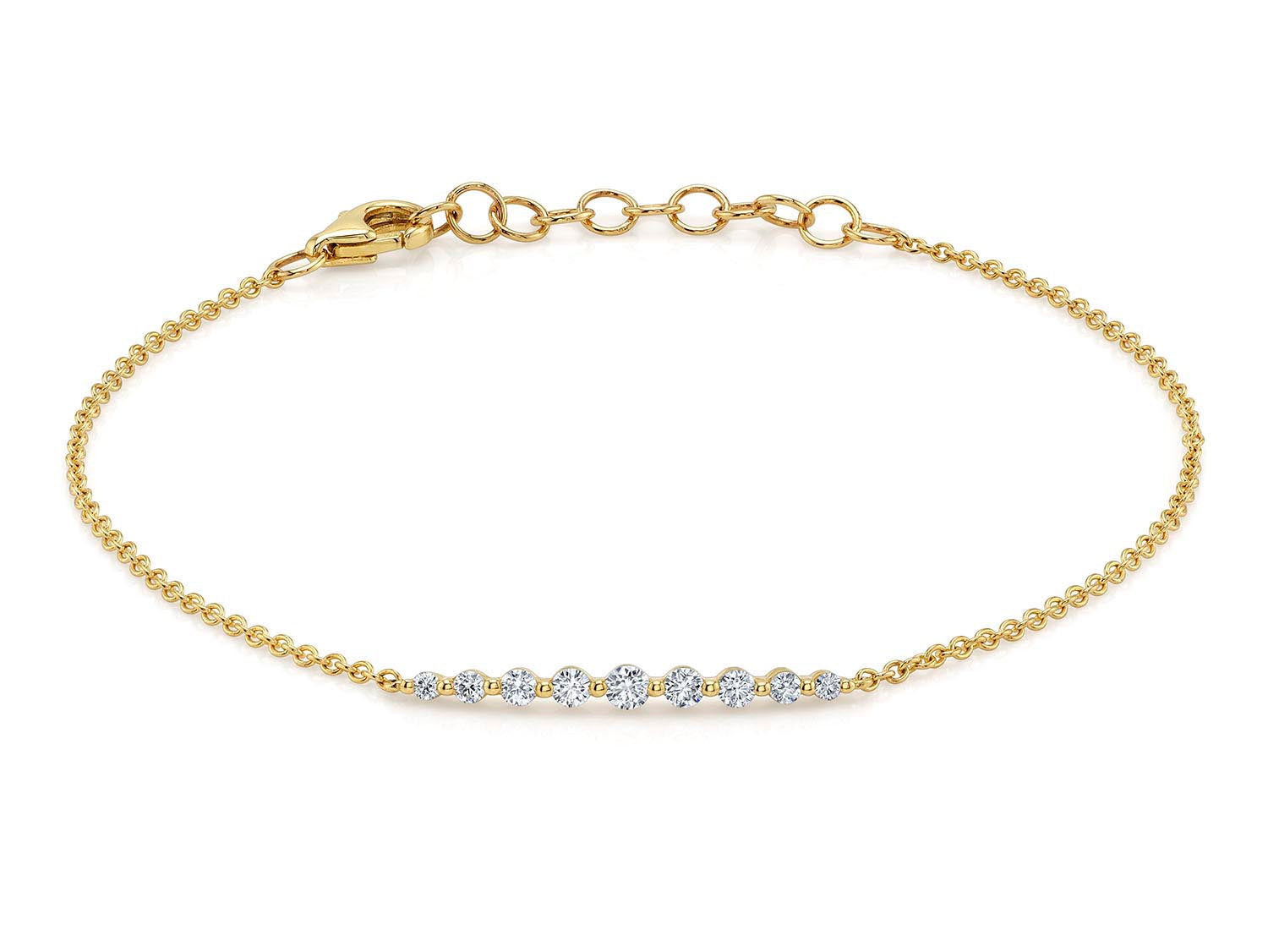 Graduated Brilliant Diamond Bracelet