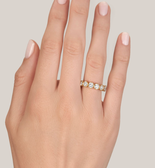 Vintage-Inspired Diamond "Gabby" Wedding Band