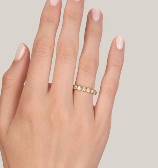 Vintage-Inspired Diamond Eternity "Gabby" Wedding Band