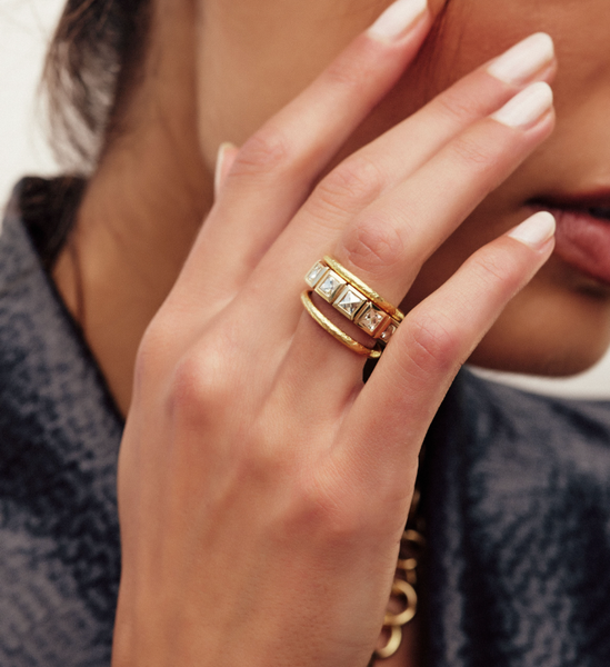 Braided Diamond Wedding Band in Yellow Gold