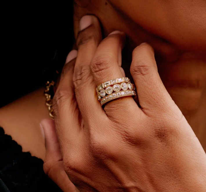 Vintage-Inspired  Diamond "Carmela" Wedding Band