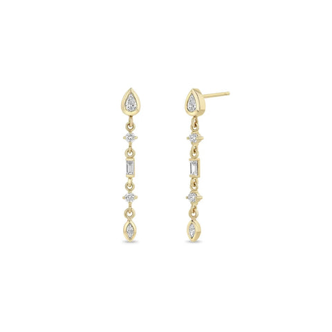 Diamond Huggie Earrings in 14K Yellow Gold