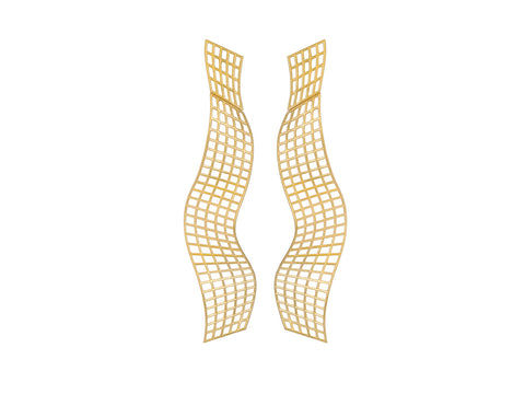 Diamond "Bio" Stud Earrings in Yellow Gold