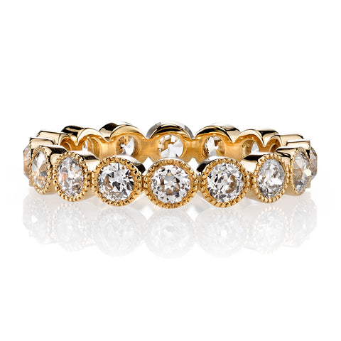 Rose Cut Diamond Wedding Band