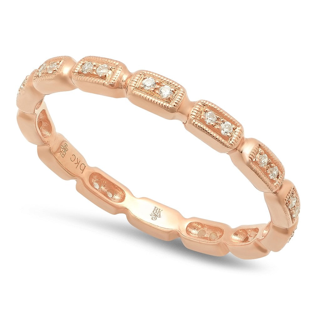 Beverley K Rose Gold and Diamond Wedding Band in Washington DC