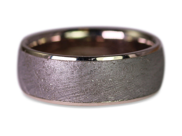 Mens wedding band on sale meteorite