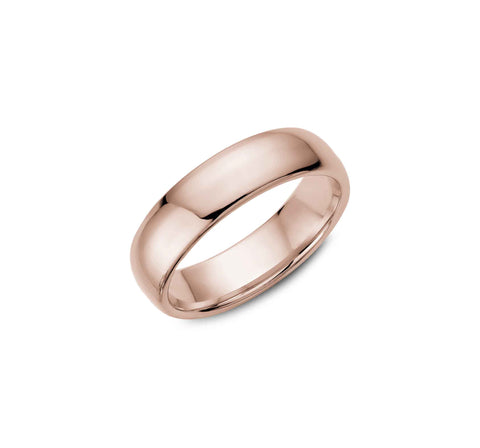White and Rose Gold Men's Wedding Band