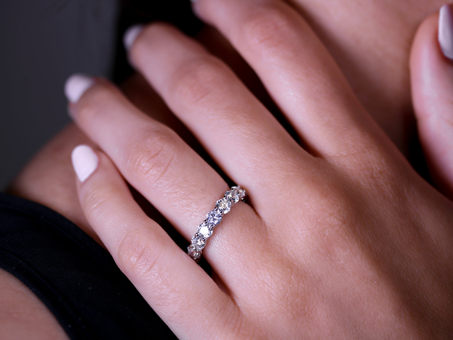 Round Brilliant Diamond Eternity Wedding Band