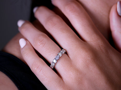 Round Brilliant Diamond Eternity Wedding Band