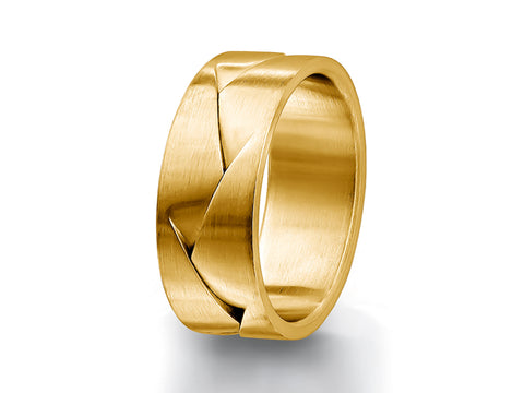 Sapphire and White Gold Men's Wedding Band