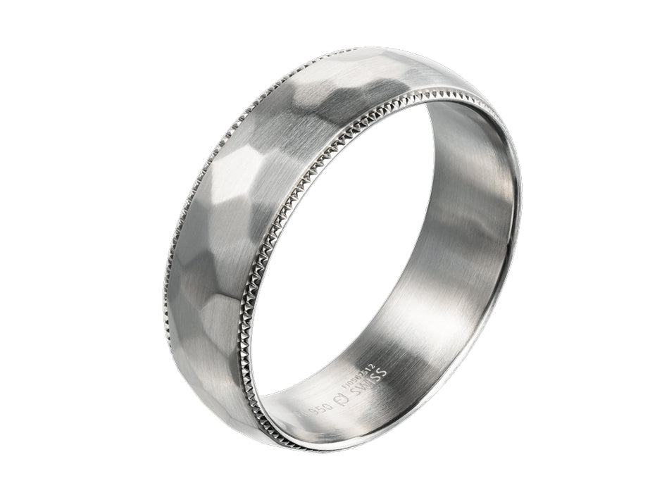 18K White Gold Men's Wedding Band