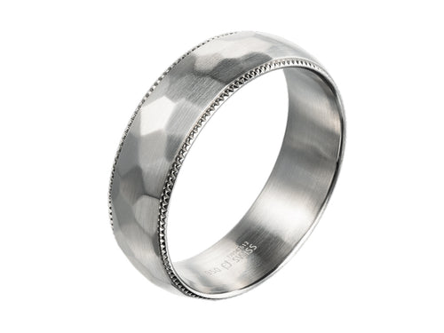 Unique White Gold Men's Wedding Band at the Best Jewelry Store in Washington DC