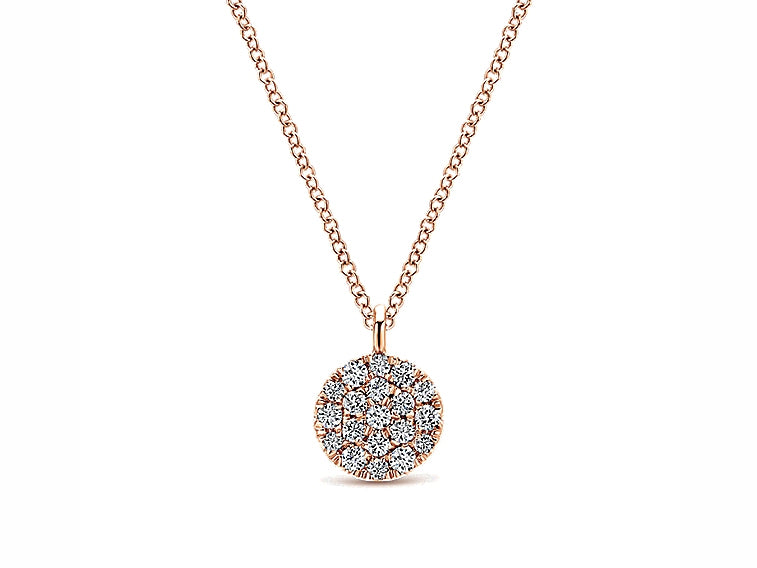 Pavé Diamond Necklace in Rose Gold