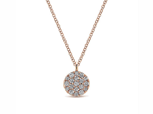 Pavé Diamond Necklace in Rose Gold