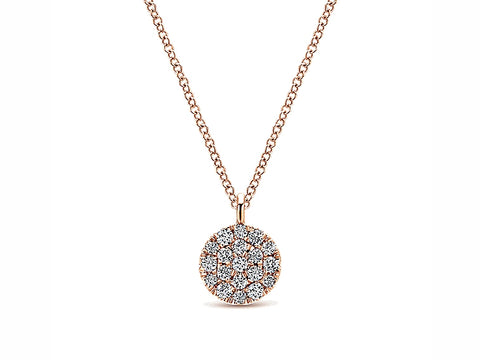 Petite "Circle of Diamonds" Necklace in Yellow Gold