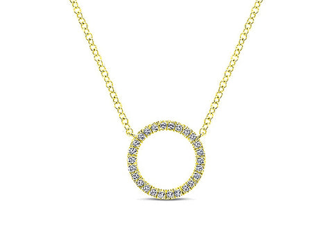 Pavé Diamond Necklace in Rose Gold