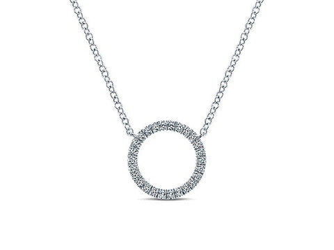 "Inside-Outside" Diamond Hoop Earrings in White Gold