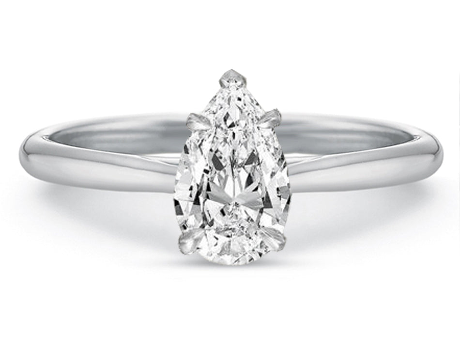 Pear Diamond Solitaire Engagement Ring